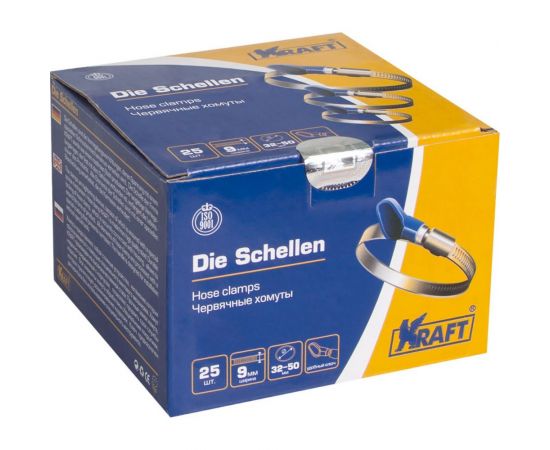 Хомут с ключом KRAFT 32-50 мм, уп. 25 шт. KT 880507 – изображение 3