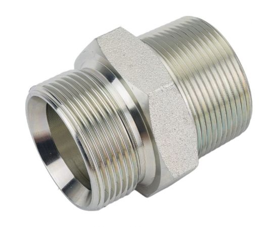 Переходной ниппель TITAN LOCK сталь, 1.1/2"", НР BSP/НР NPT, TL1.1/2RMBS-MNP – изображение 2