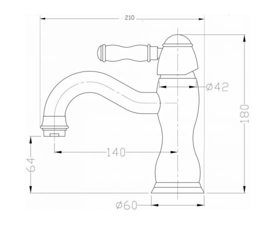 Смеситель для раковины Bronze de Luxe TIFFANY хром 1901CR – изображение 3