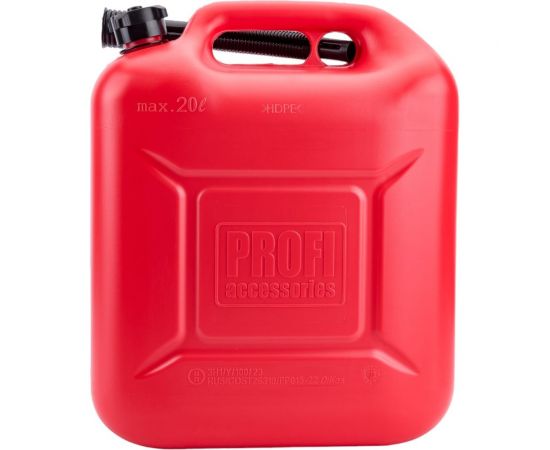 Канистра 20 л, красная для топлива в комплекте с крышкой и лейкой 3ton 55299 – изображение 4
