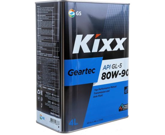Трансмиссионное масло KIXX GEARTEC 80W90, полусинтетическое, 4 л L298344TE1 – изображение 2