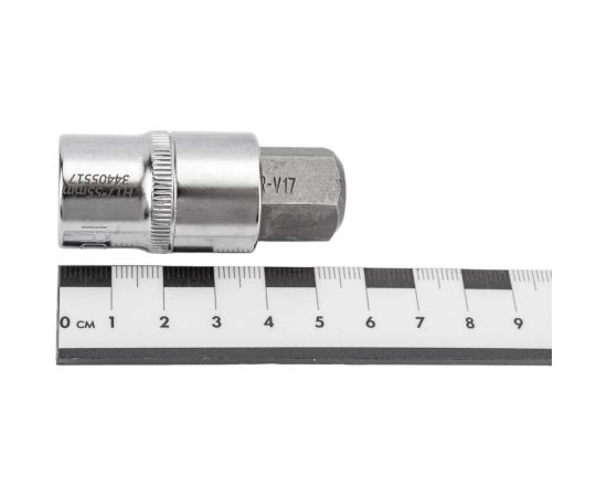 Головка-бита 6-гранная (17 мм; 1/2""; L-55 мм) ROCKFORCE RF-34405517 – изображение 4
