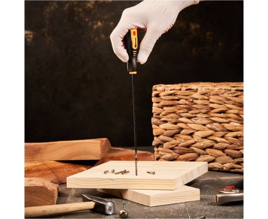 Шлицевая отвертка REXANT SL 3х150 мм, двухкомпонентная рукоятка 12-6422 – изображение 4