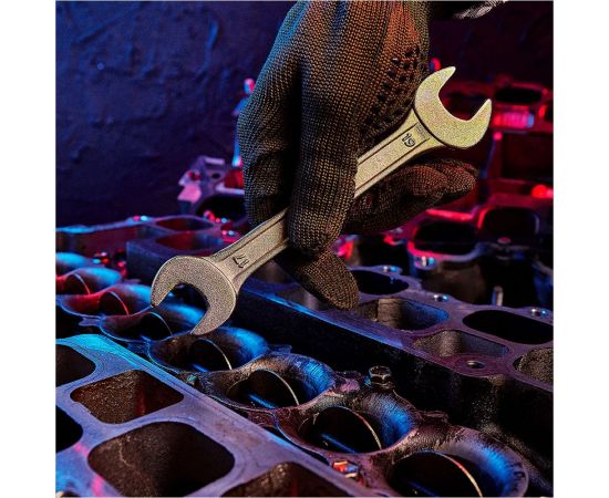 Гаечный рожковый ключ желтый цинк REXANT 17х19 мм 12-5830-2 – изображение 3