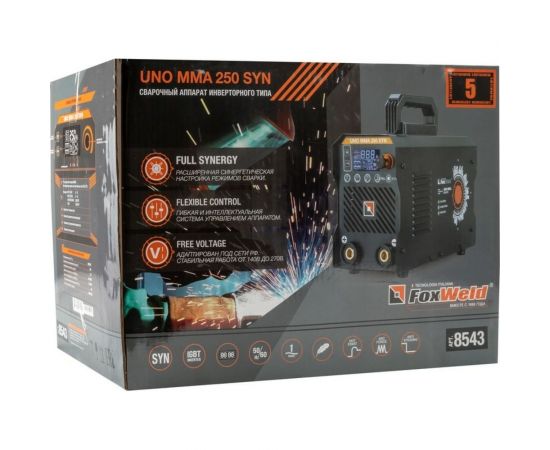 Сварочный аппарат Foxweld UNO MMA 250 SYN 8543 – изображение 3