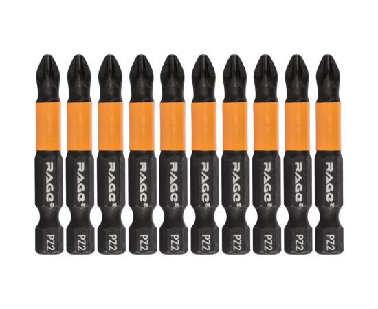 Биты магнитные PZ2, 50 мм, 10 шт, S2 rage by VIRA 554162 