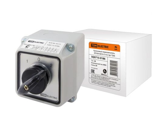 Кулачковый переключатель TDM КПУ38-40/53 1-0-2 3р SQ0715-0186 