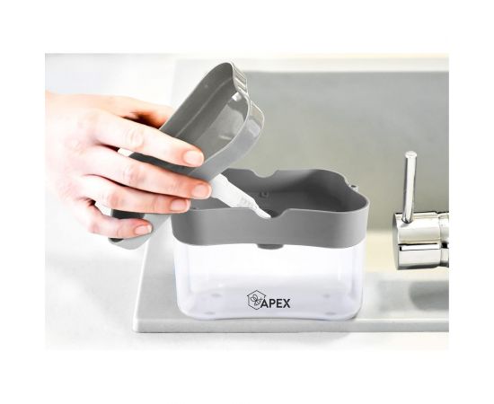 Дозатор моющего средства с подставкой для губки Apex 16026-A – изображение 3
