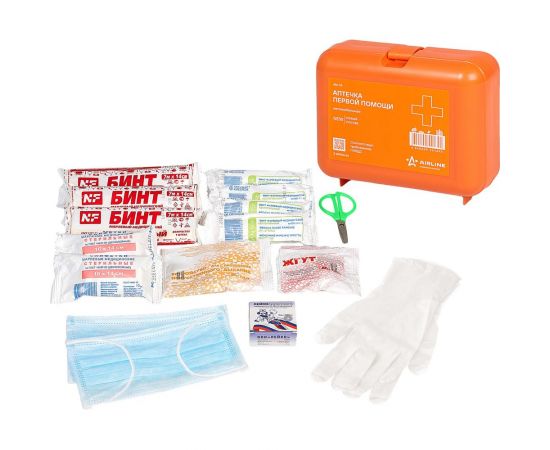 Автомобильная аптечка в пластиковом футляре Airline Соответствует требованиям ГИБДД AM-02 – изображение 2
