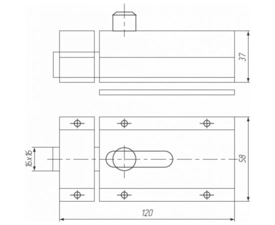 Накладной замок Шепард ЗН-5С-40 3246 – изображение 2