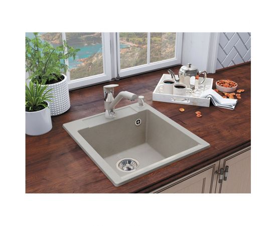 Кухонная мойка Polygran ARGO-460 (№36 Белый Хлопок) 473363 – изображение 2