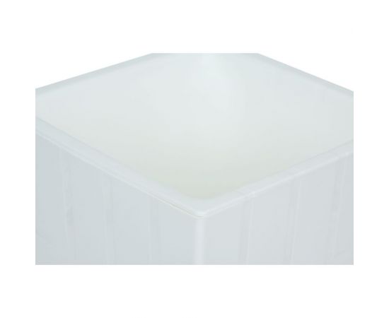 Пластиковый горшок с вкладкой liveingreen КВАДРО белый диам. 16 см, высота 16 см, 3.3 л КВ16-10 – изображение 2