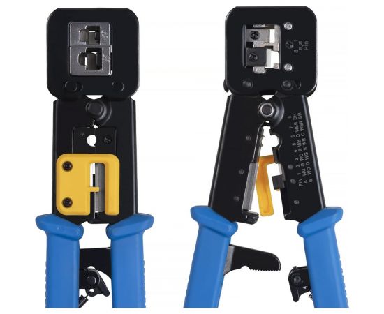 Обжимной инструмент для коннекторов быстрой установки Cabeus RJ-45 (8р8с), RJ-11/12 (6р6с, 6р4с, 6р2с), профессиональный, с храповым механизмом HT-376Z – изображение 2