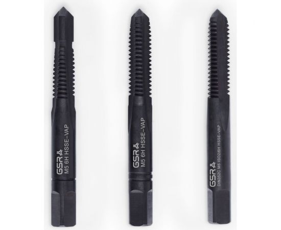 Ручные метчики GSR M5х0,8 HSSE-VAP DIN352 6H набор 3 шт для нержавейки B00813170 – изображение 7