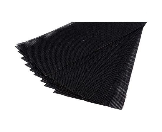 Сетка абразивная (115x280 мм, Р240, оксид алюминия, водостойкая, двусторонняя, 10 шт) BOHRER 54228024 – изображение 2