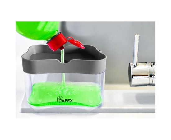 Дозатор моющего средства с подставкой для губки Apex 16026-A – изображение 2