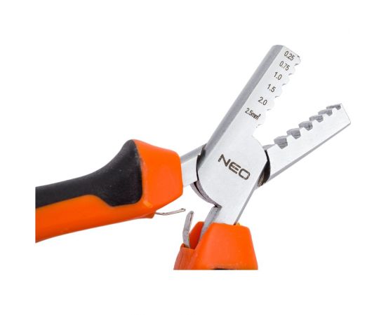 Клещи NEO Tools для обжима наконечников 0.25-2.5 мм2, 140 мм 01-532 – изображение 2