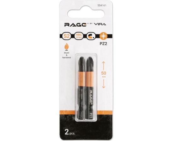 Биты магнитные PZ2, 50 мм, 2 шт, S2 rage by VIRA 554161 – изображение 4