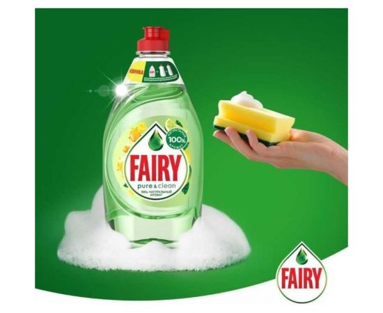 Средство для мытья посуды FAIRY Pure & Clean Бергамот и Имбирь 650 мл 0001009632 – изображение 10