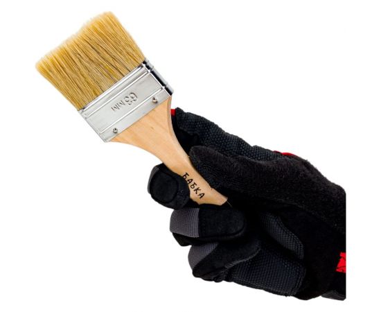 Плоская кисть 888 натуральная щетина 2,5 - 63 мм * 13 мм Сказка 0126040 – изображение 2