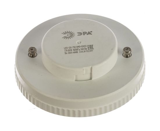 Светодиодная лампочка ЭРА STD LED GX-7W-840-GX53 GX53 7Вт таблетка нейтральный белый свет Б0017232 – изображение 2