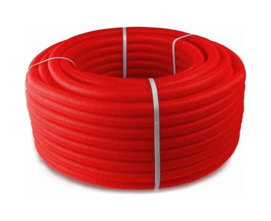 Труба RTP ПНД гофрир. красная d25 мм (вн. d21 мм, 50м) 35400 