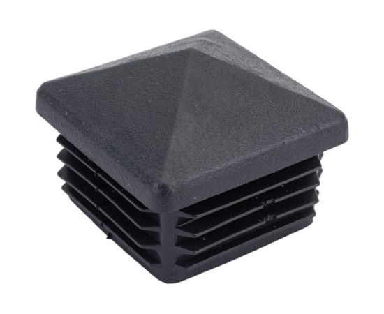 Внутренняя заглушка для трубы Tech-Krep 60x60 мм, домик, черный пластик, 4 шт пакет 155032 