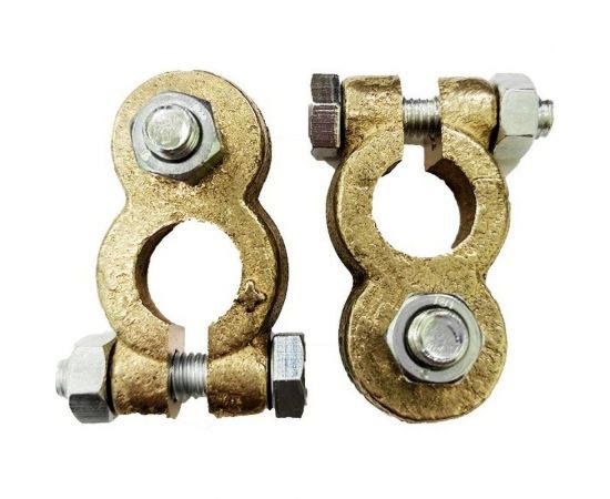 Универсальные клеммы Дали-Авто АКБ пара 260 гр. латунные болт сверху DA-02991 