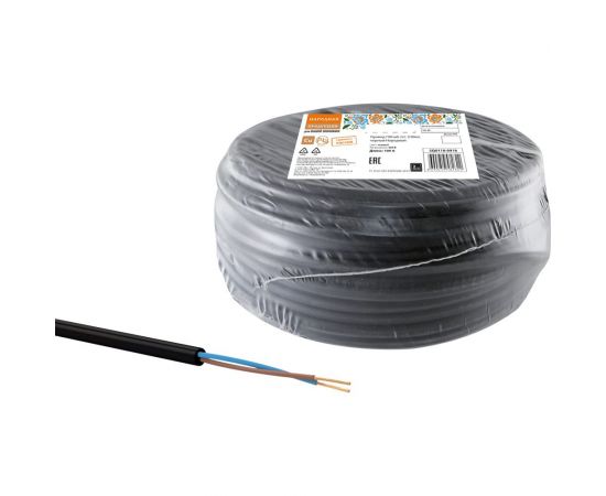 Провод TDM ПВСмб 2х1 100м, черный Народный SQ0118-0918 