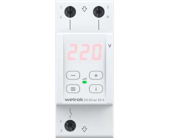 Реле напряжения Welrok d2-63 red 4660251140014 
