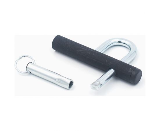 Навесной винтовой замок Дверной Страж знв 1-к дс, с одной секретностью, трёхгранный ключ ДС42597 