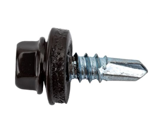 Кровельный саморез Daxmer 5,5х19 RAL 8019, сверло №3, 250 шт. 305869 