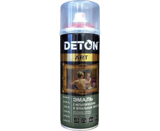 Эмаль DETON с зеркальным и металлическим эффектом, бронза-хром, аэрозоль 520 мл DTN-A07581 