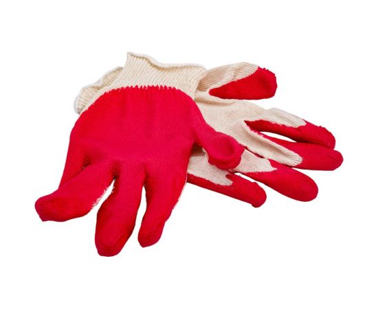 Перчатки с одинарным латексным покрытием Gigant 13 класс, красные GGL-15 – изображение 3