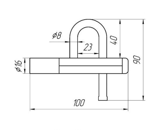 Навесной винтовой замок Дверной Страж знв 1-к дс, с одной секретностью, трёхгранный ключ ДС42597 – изображение 2