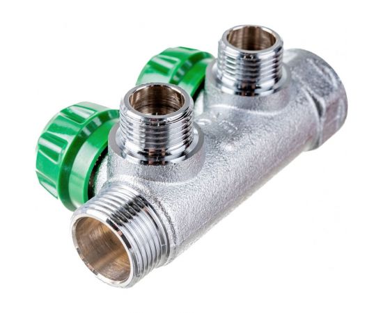 Регулирующий коллектор STOUT 3/4, 2 отвода 1/2, плоское уплотнение SMB-6849-341202 – изображение 3