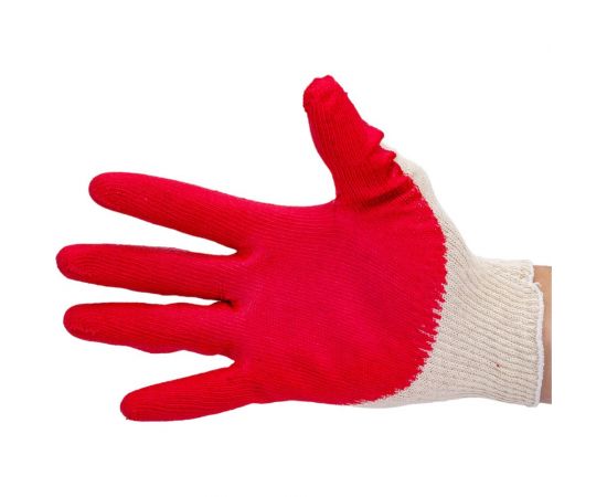 Перчатки с одинарным латексным покрытием Gigant 13 класс, красные GGL-15 – изображение 2
