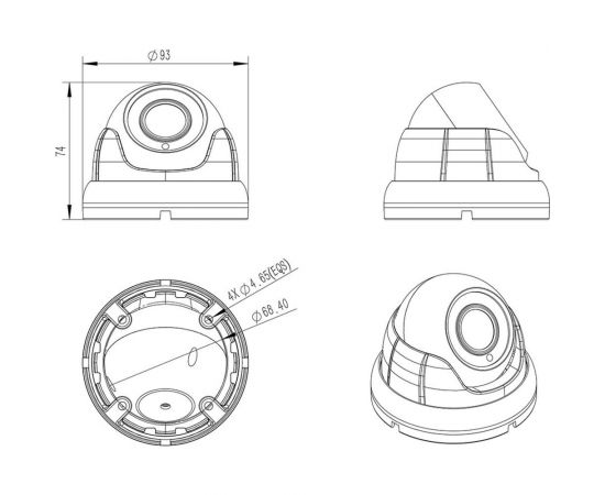 Купольная ip видеокамера Amatek ac-idv503a 5мп 7000713 – изображение 2