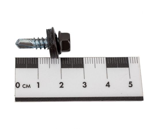 Кровельный саморез Daxmer 5,5х19 RAL 8019, сверло №3, 250 шт. 305869 – изображение 2