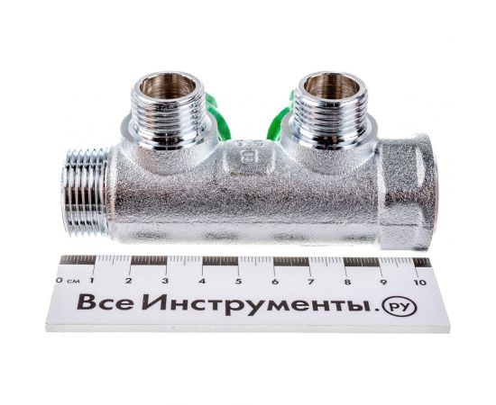 Регулирующий коллектор STOUT 3/4, 2 отвода 1/2, плоское уплотнение SMB-6849-341202 – изображение 4