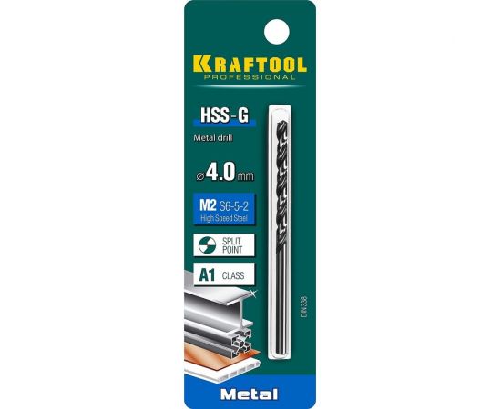 Сверло по металлу HSS-G сталь М2 (4х75 мм) Kraftool 29651-4 – изображение 4
