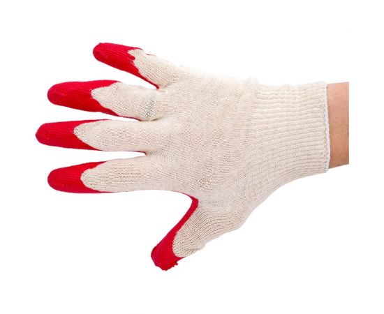 Перчатки с одинарным латексным покрытием Gigant 13 класс, красные GGL-15 – изображение 5