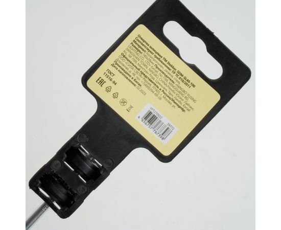 Шлицевая отвертка STEKKER sl 4.0x100 мм cr-v, двухкомпонентная рукоятка sdm-sl40-100 , 39772 – изображение 4