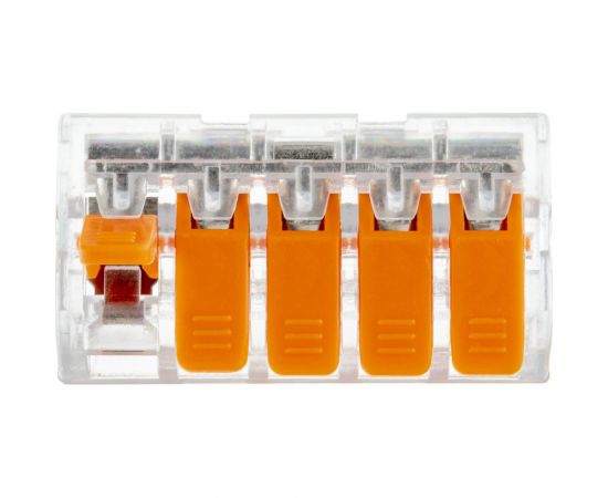 Соединительные монтажные клеммы duwi с рычажком прозрачные СМК 222-415, 2,5мм2, 5 шт. 26615 0 – изображение 6