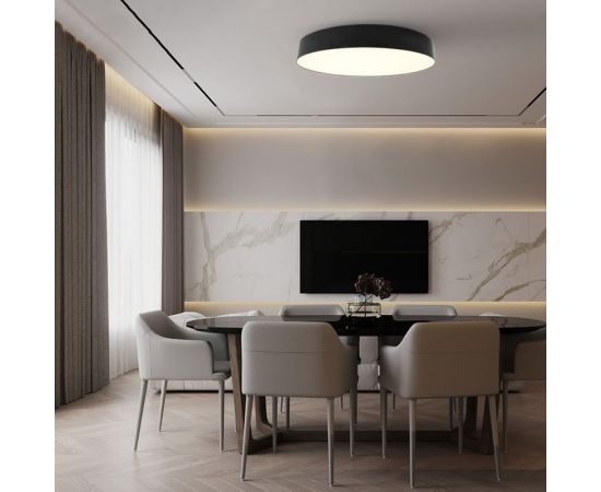 Светодиодный управляемый светильник FERON AL6200 Simple matte тарелка 60W 3000К-6500K черный 48066 – изображение 3