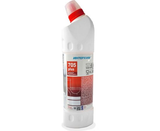 Усиленный гель для глубокой кислотной очистки ИНТЕРХИМ 705 PLUS с защитным эффектом, 0.75 л ih70647 
