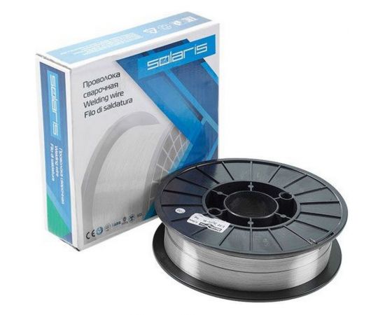 Проволока сварочная FLUX E71T-GS 1 мм, 1 кг, без газа, порошковая SOLARIS WM-E71TGS-10010 