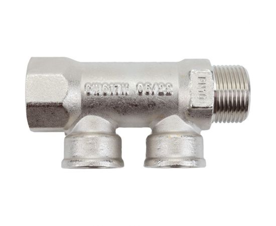 Коллектор никелированный (3/4""; 2 х 1/2"") Valtec VTc.550.N.0502 62538 