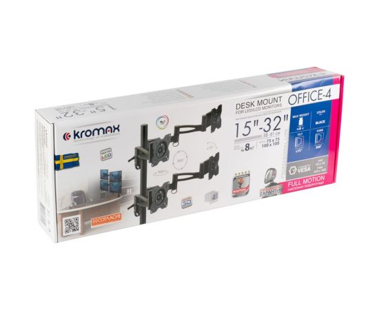 Кронштейн для мониторов Kromax OFFICE 4 Black 20238 – изображение 11