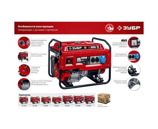 Бензиновый генератор ЗУБР 1200 Вт СБ-1200 – изображение 7